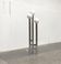 Vintage German floor lamp from the space age of the 1970s in glass and metal.