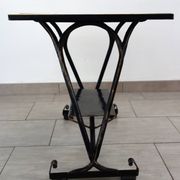 Table d'appoint en métal et céramique, années 50-60