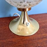 Space Age brass and textured glass table lamp, 1970s