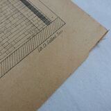 Ancient lithograph architecture façade of a church