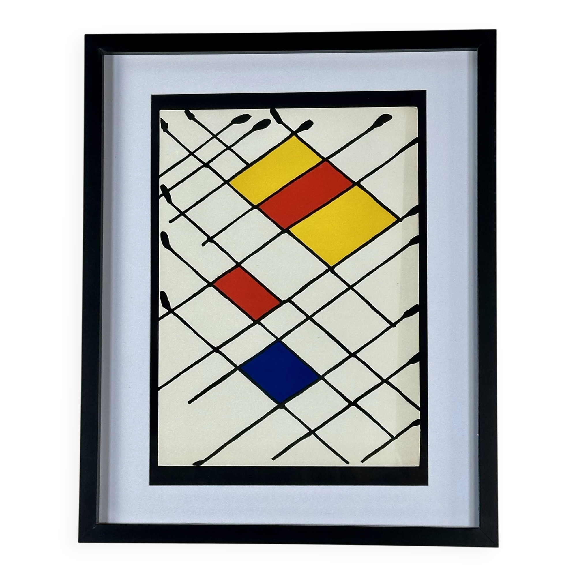 Original lithograph "Checkerboard" by Alexander Calder - Behind the Mirror No. 1