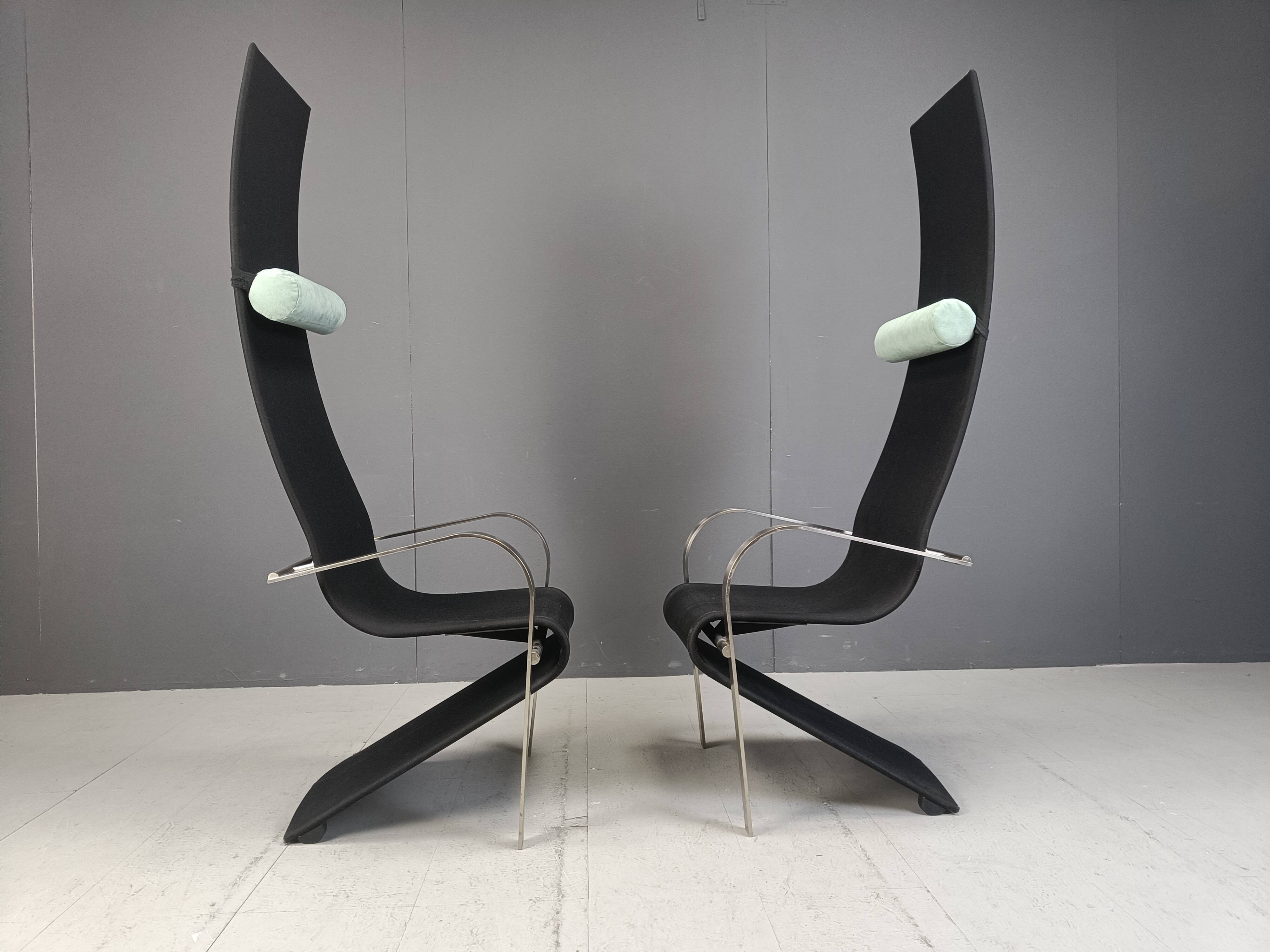 Postmodern King dining chairs by Belgochrom - set of 6