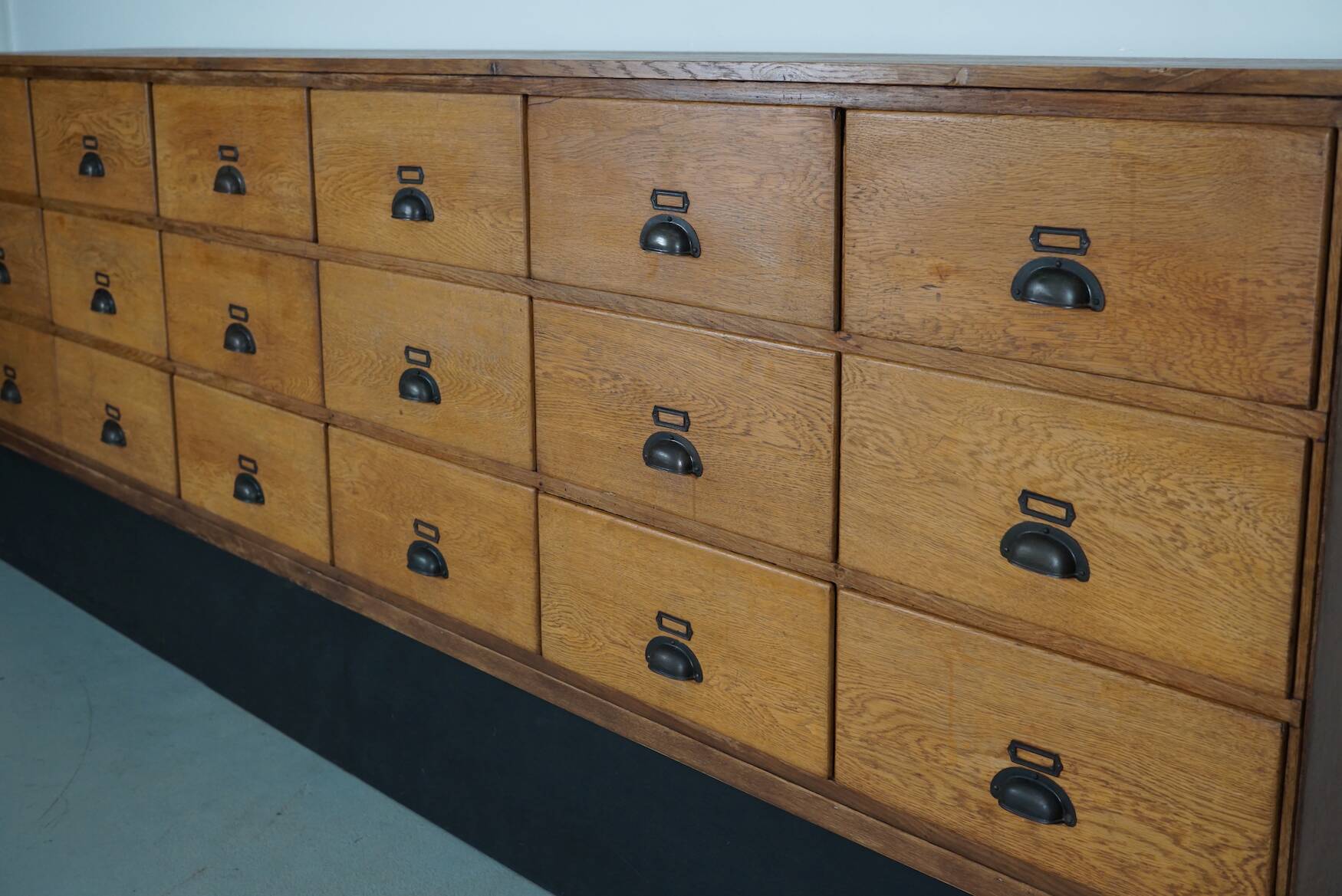 Large Vintage Dutch Oak Shop Cabinet / Sideboard, 1950s