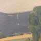 Tableau ancien, paysage Monts du Lyonnais daté 1948 et signé