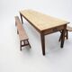 Large farmhouse table + two benches