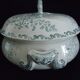 Sarreguemines vegetable soup tureen, “l’epargne toulouse”, eglantine model
