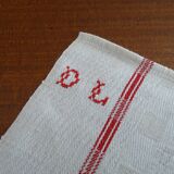 Lot of 7 flax flax towels monogrammed monogrammed DL