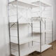 Etagère modulable vintage bois et aluminium 1970