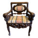 Fauteuil de réception sculpté, style néo-Renaissance