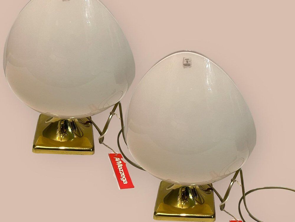 Murano Glass Table Lamps from Mazzega, 1970s