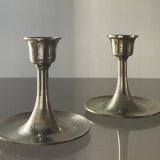 Pair of vintage brass candle holders