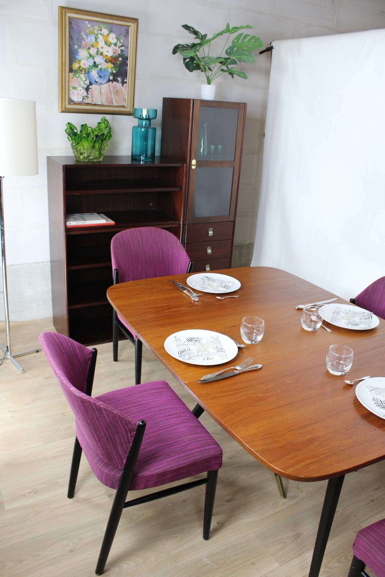 Vintage teak dining table by david rosen for norkompaniet 1950 sweden
