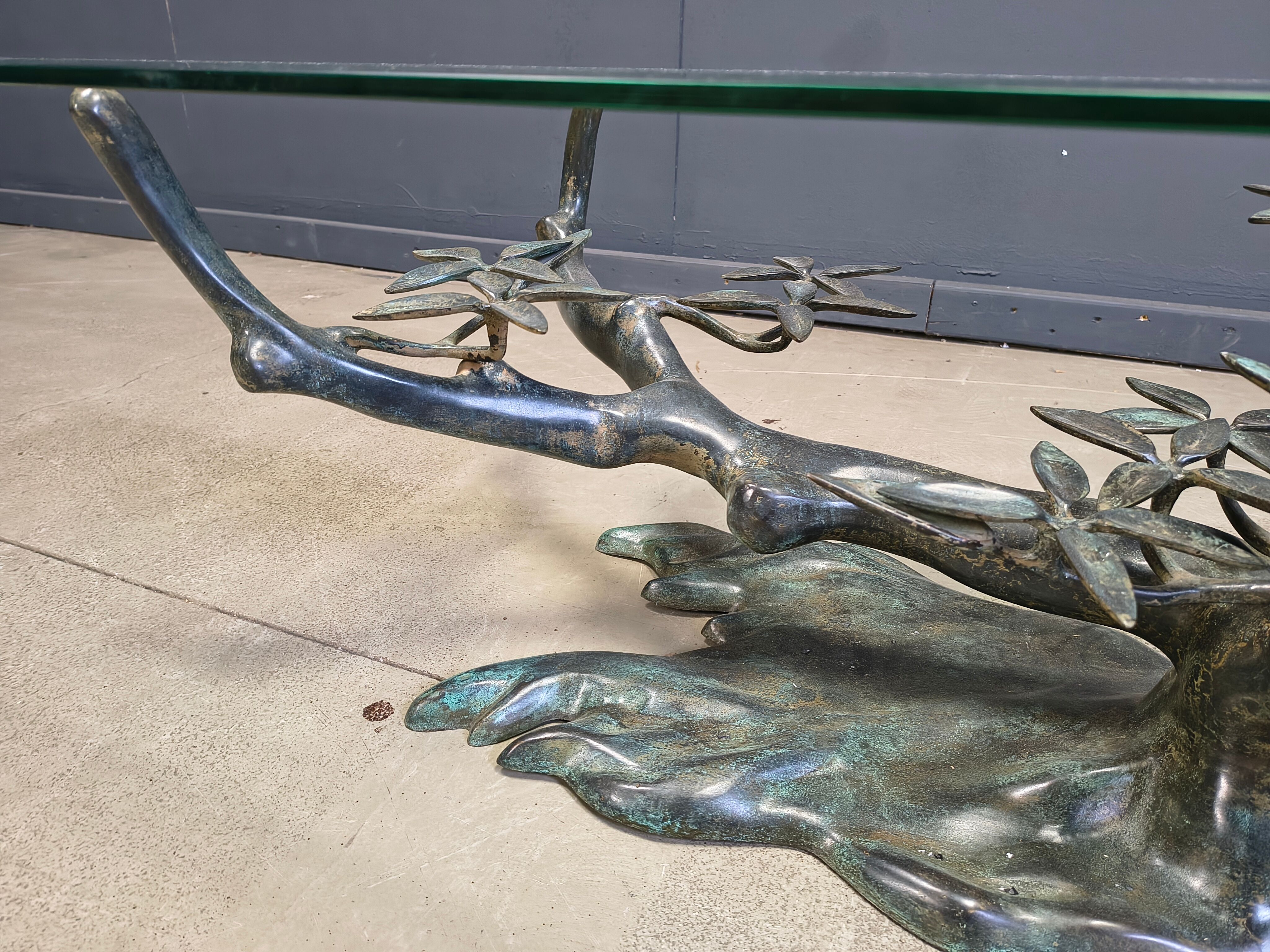 Vintage bonsai coffee table by Willy Daro, 1970s