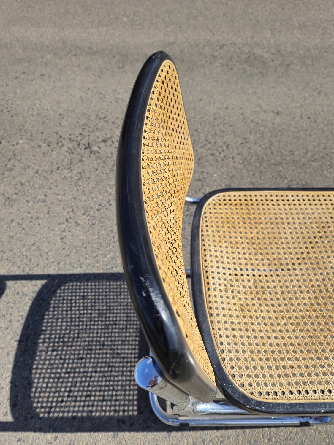 Marcel Breuer B32 chair in original cane signed Italy