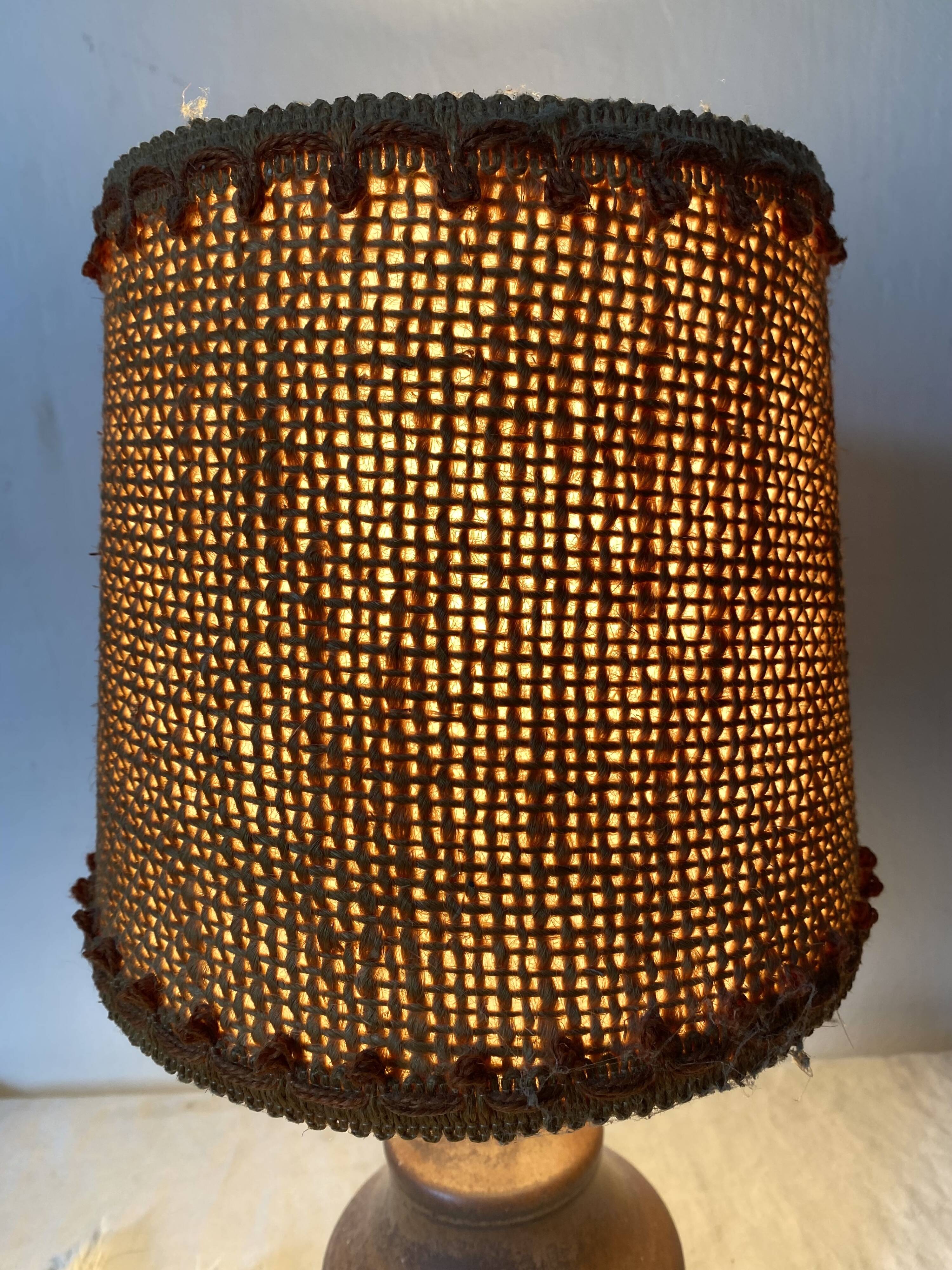 70s stoneware ceramic floor lamp, 42 cm