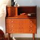 Danish vintage teak secretary | Restored Scandinavian desk