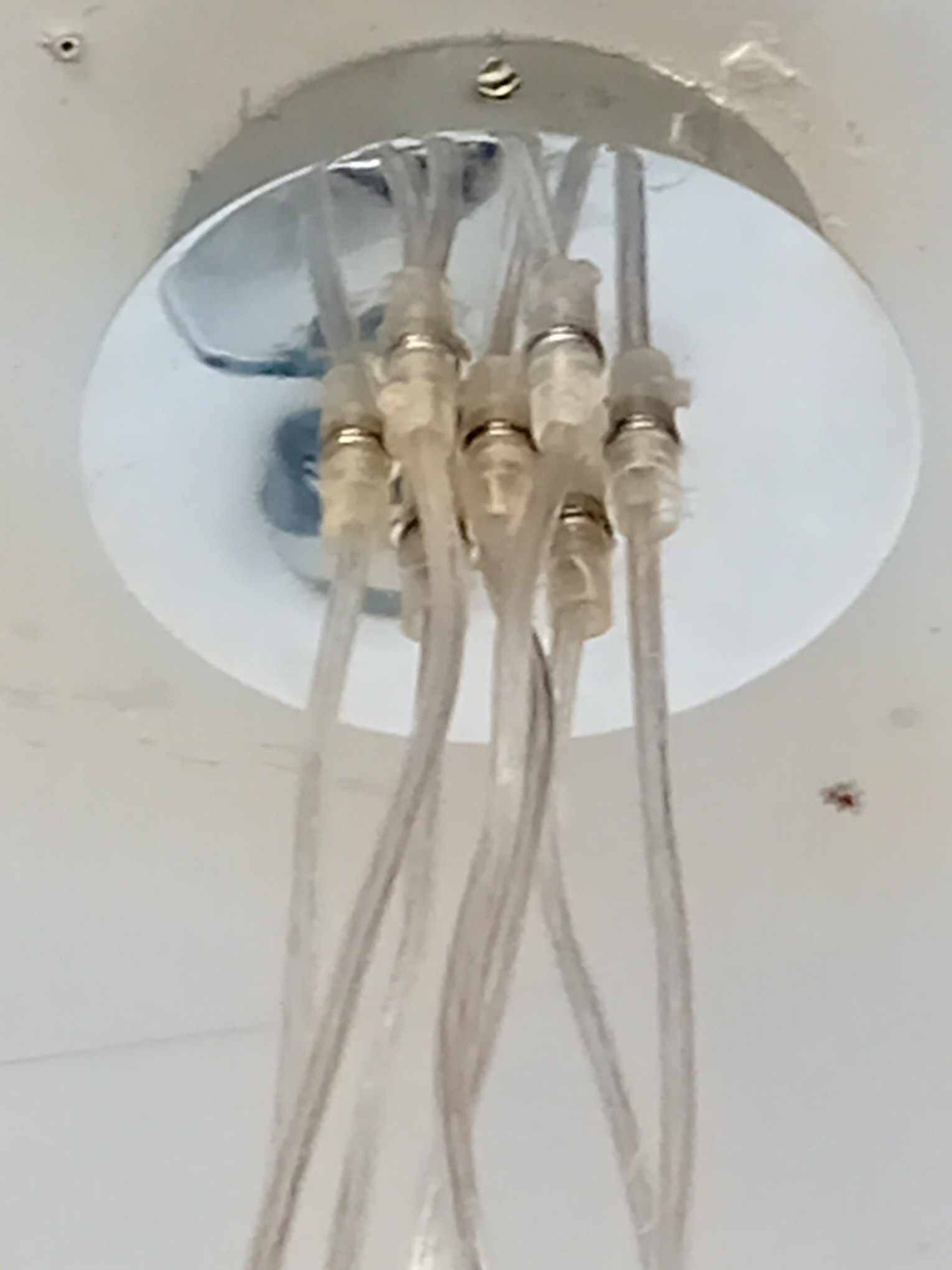 Large space art waterfall chandelier from the 70s by “present time”