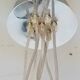 Large space art waterfall chandelier from the 70s by “present time”