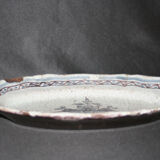 Flat move earthenware decors flowers Rouen eighteenth basket