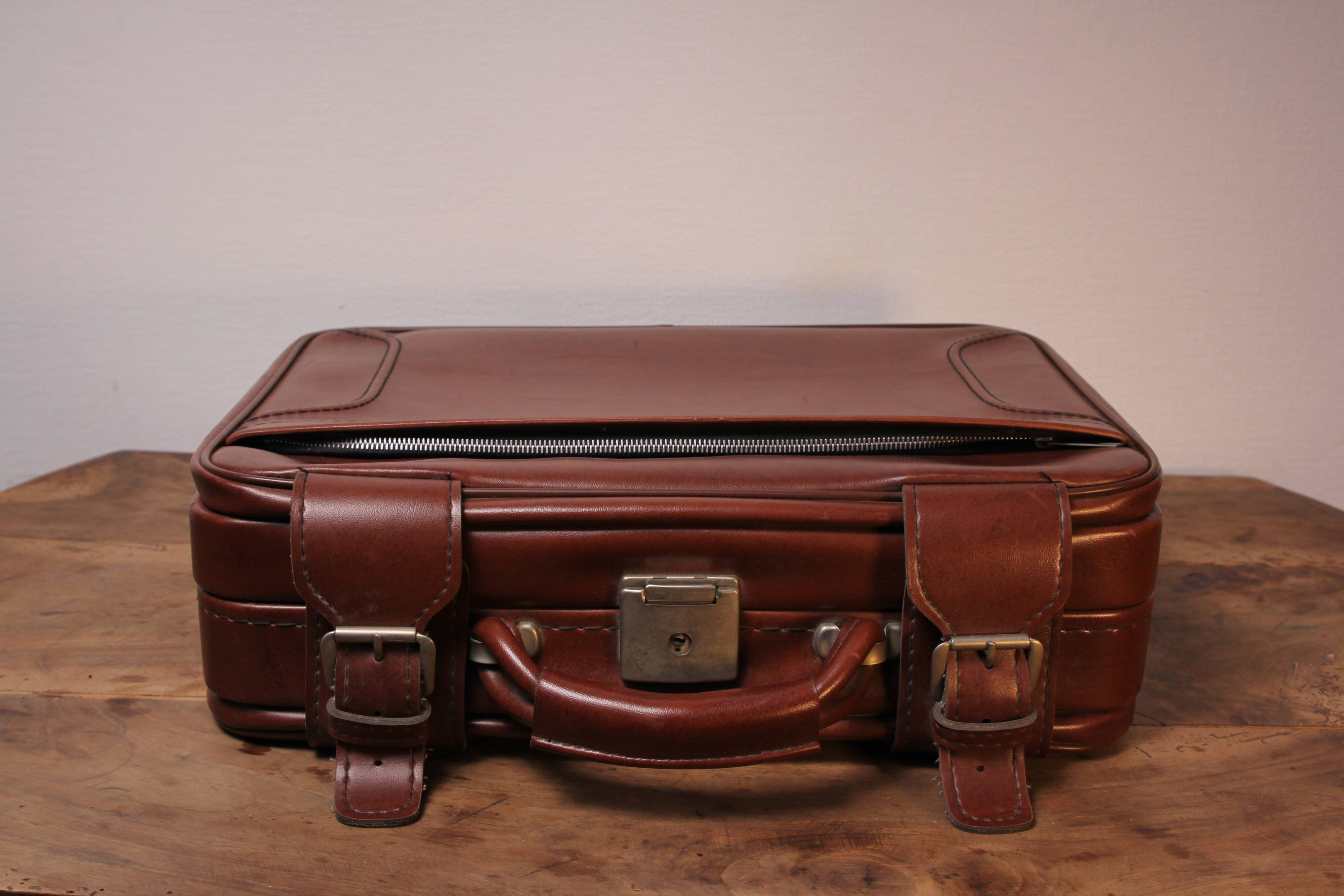 Valise camel vintage