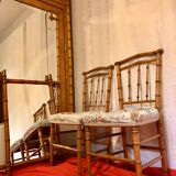 Pair of chairs bamboo collection Napoleon III
