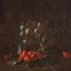 Antique 17th century still life with flowers and fruit