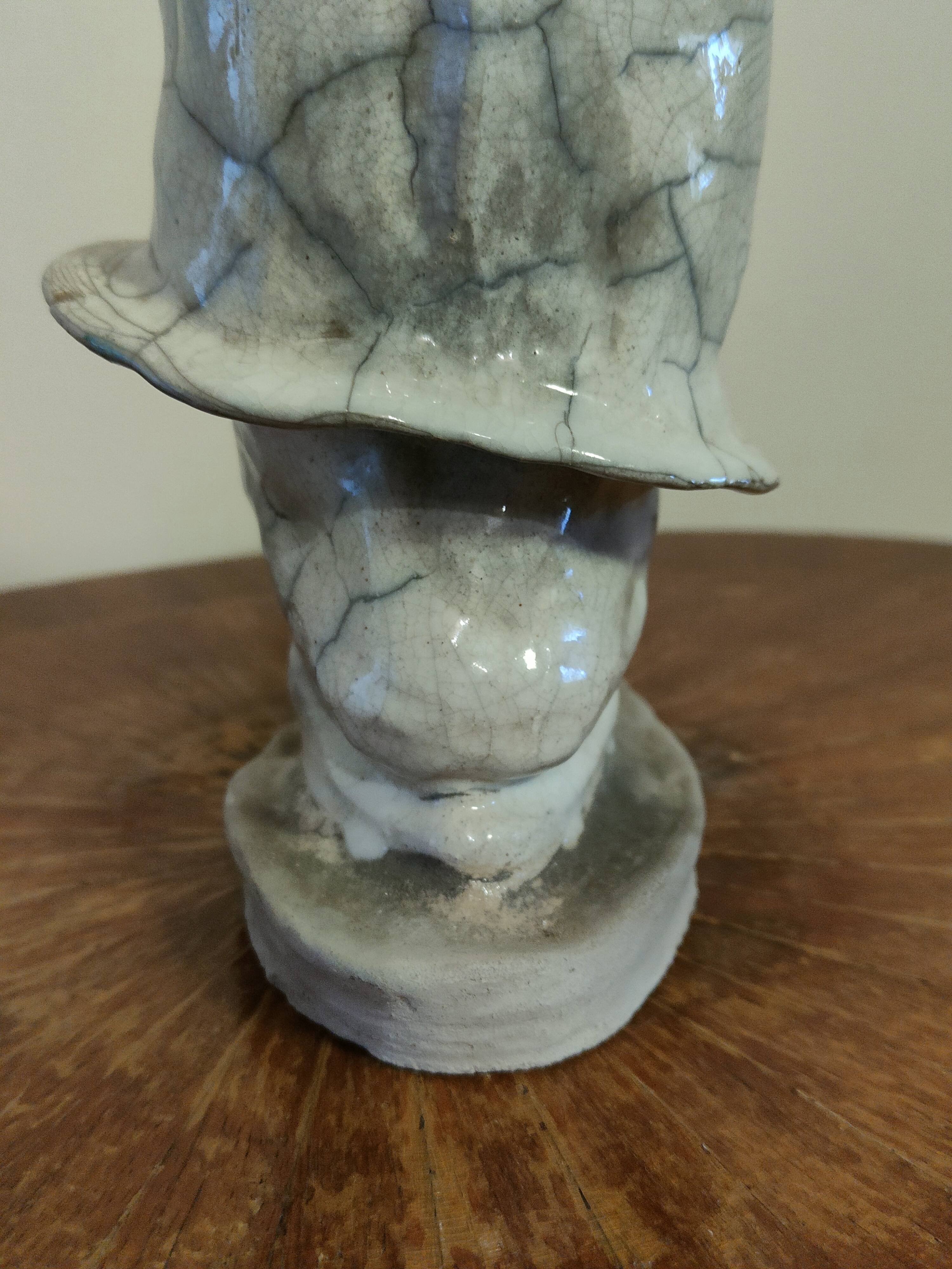 Glazed stoneware sculpture "The Guardians of Hearts"