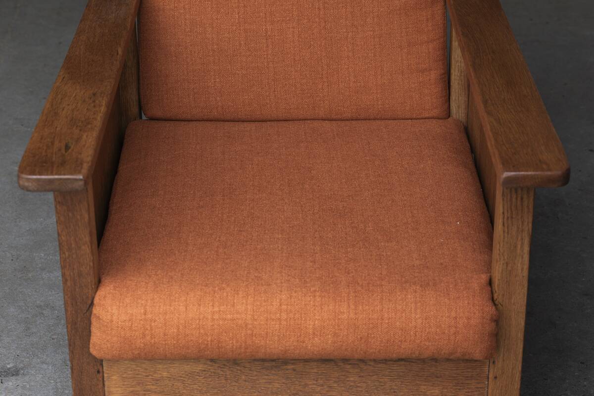 Reclining easy chair, Amsterdamse school, Dutch design, 1930s