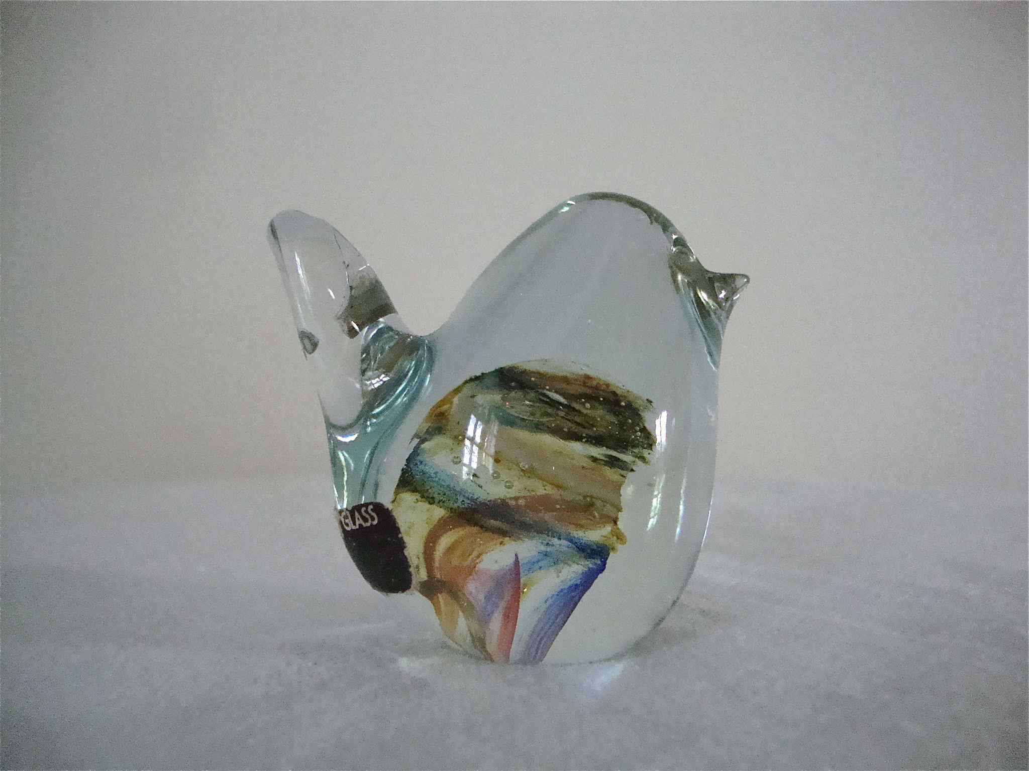 Isle of Wight glass paperweight bird