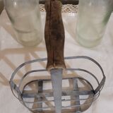 Bottle holder with 2 bottles - old