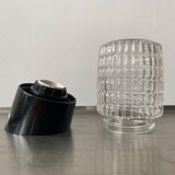 Old wall lamp molded glass 1960