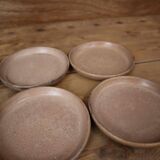 6 Old Vintage Stoneware Coasters