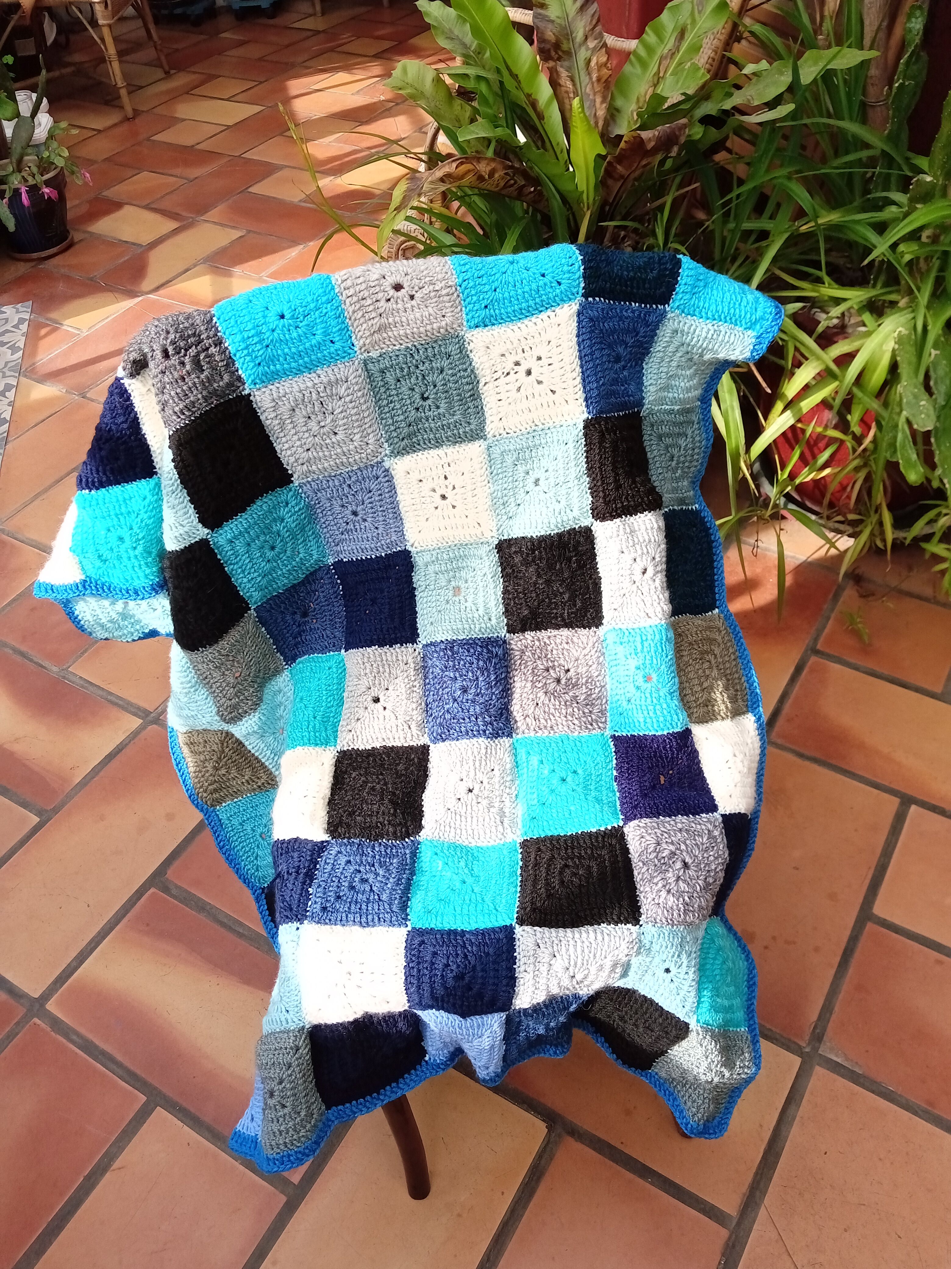 Vintage patchwork throw