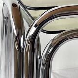 Chrome and smoked glass nesting tables, 1970s