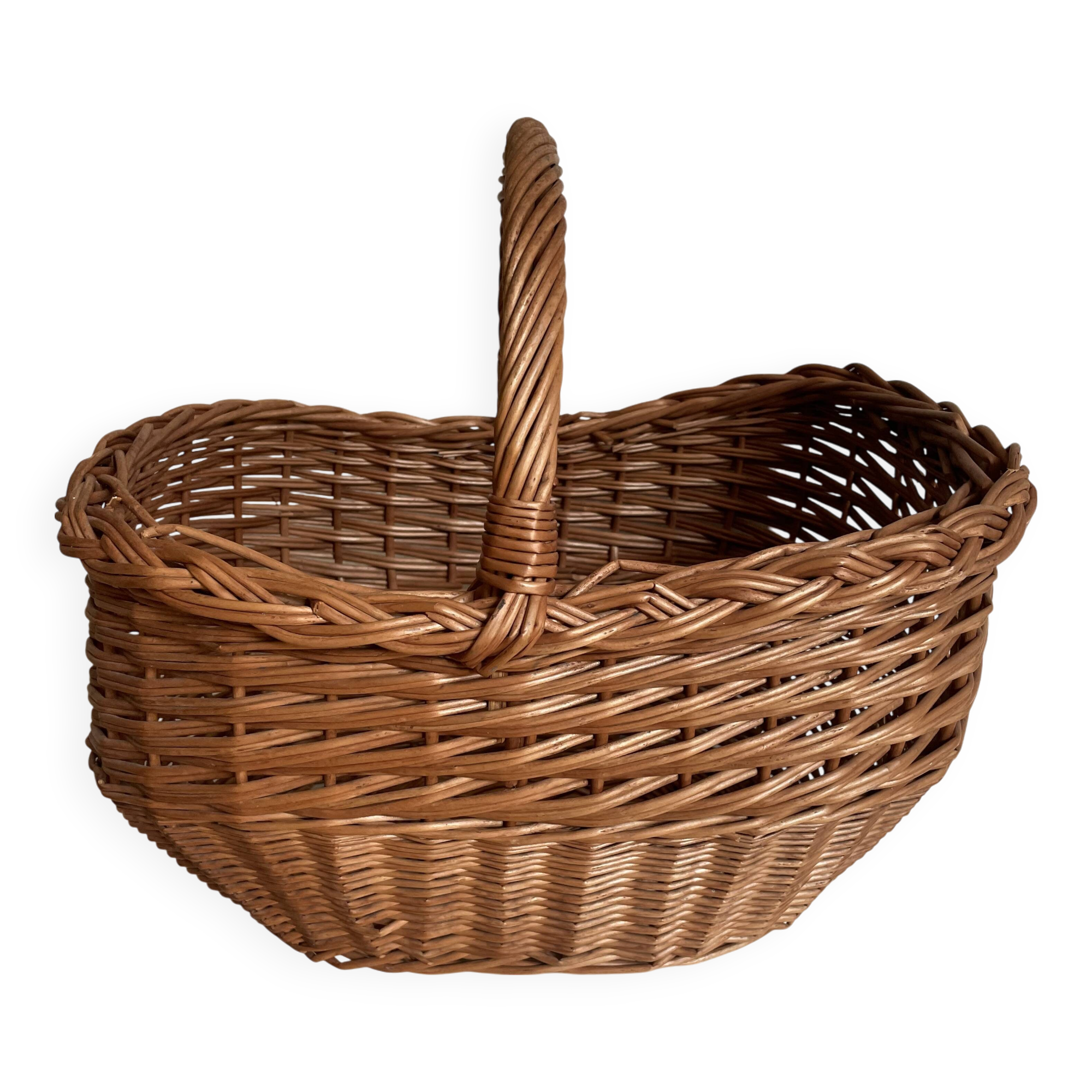 Domed wicker basket