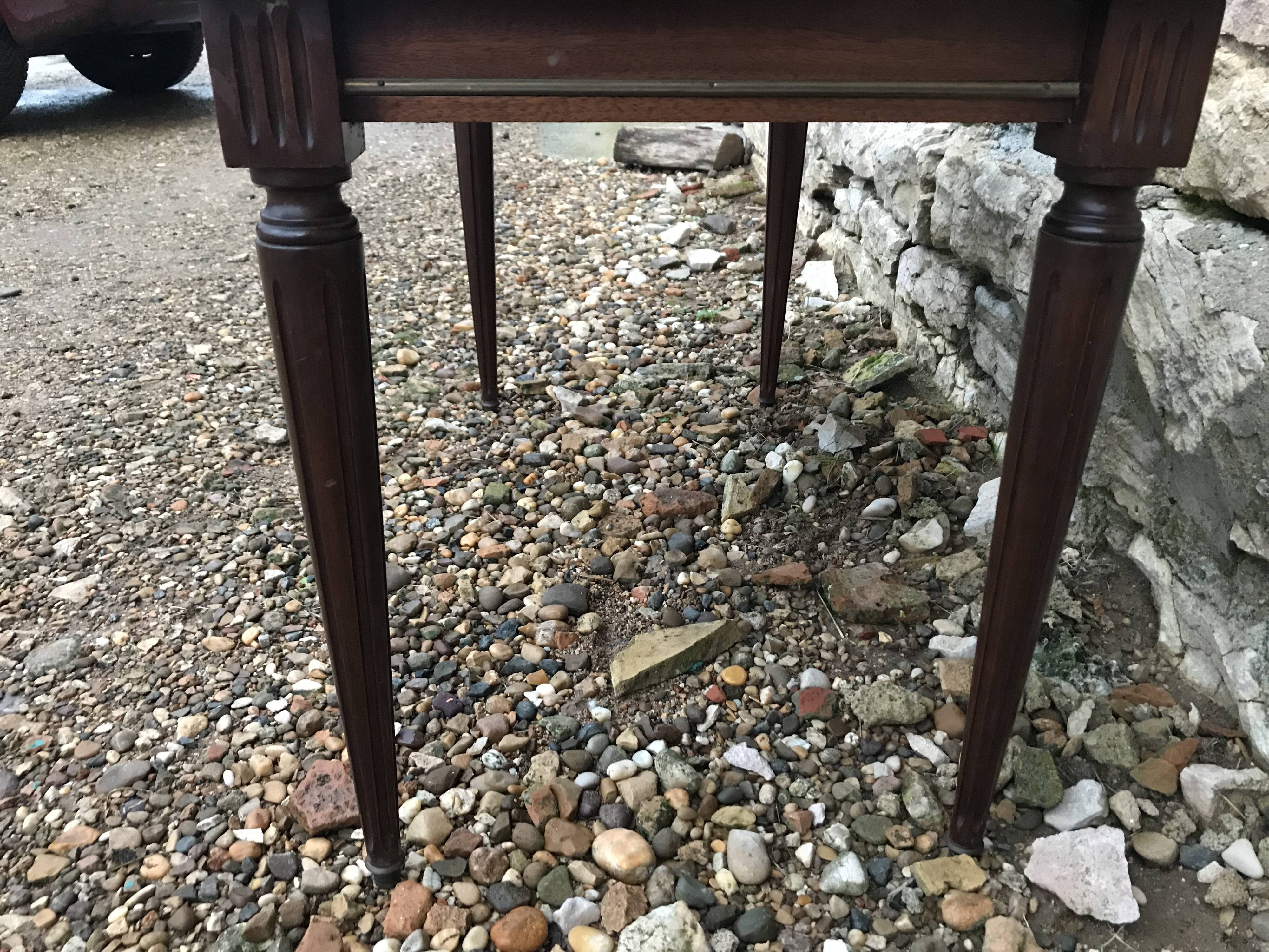 Table low Louis XVI wood and marble