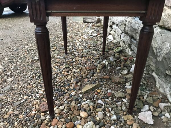 Table basse louis xvi bois et marbre