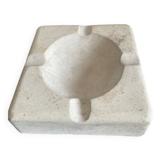 Vintage square stone ashtray