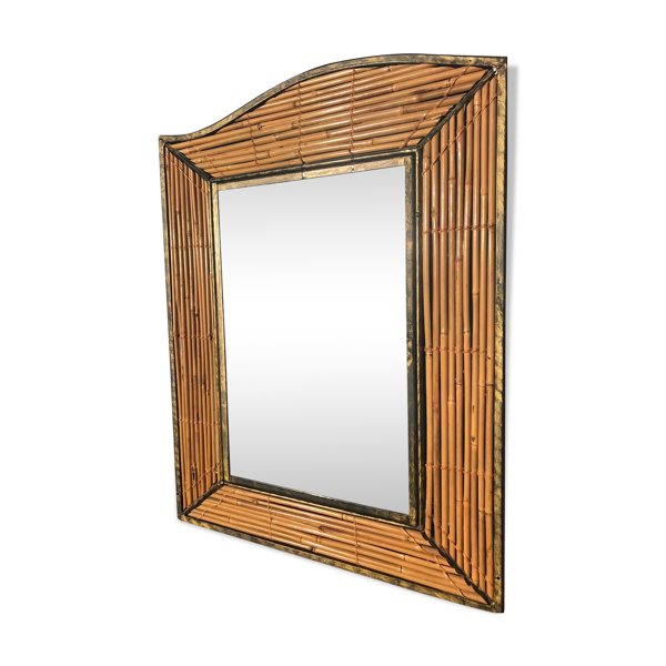 Miroir fer forgé et bambou 64 x 82cm | Selency