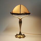 Bronze art nouveau lamp