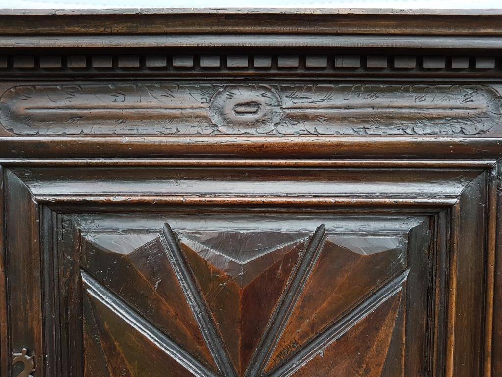 Louis XIII style two-piece recessed high wardrobe