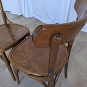 Set of 2 Vintage Wooden Dining Chair: Mid-Century Bistro Style, Yugoslavia