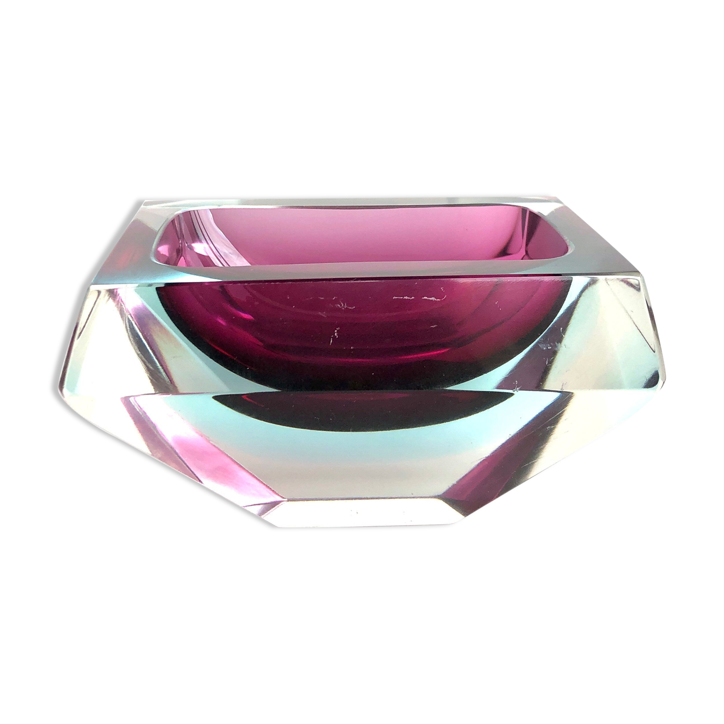 Empty pocket Sommerso Murano design Luigi Mandruzzato, 60s