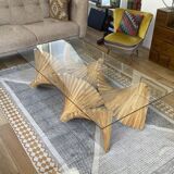 Glass coffee table