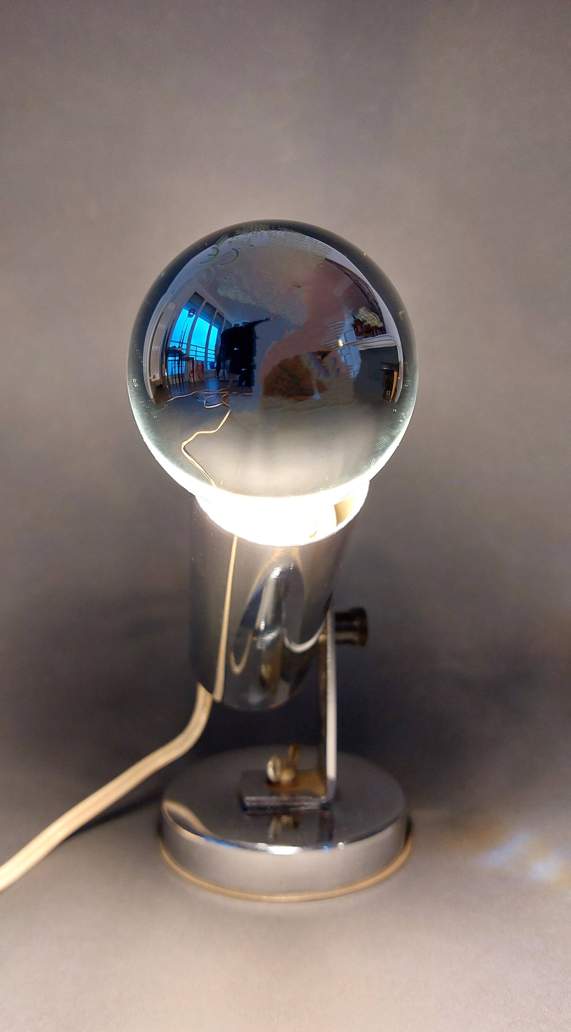 Vintage 1960 chrome wall light.