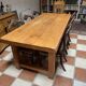 Solid wood farmhouse table