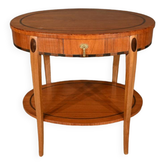 Table Guéridon en Acajou et Palissandre, Art Déco – 1930