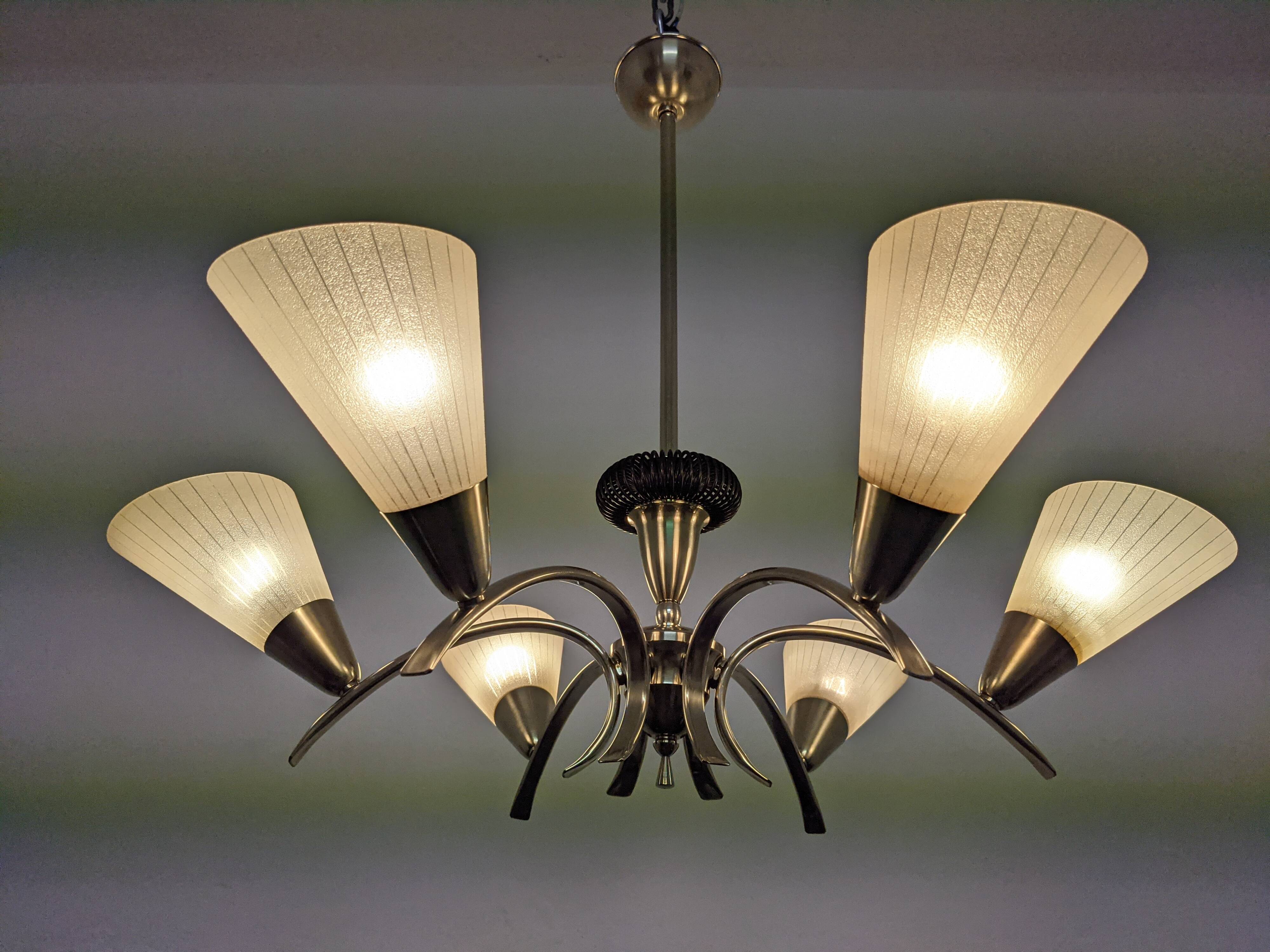 Brass chandelier from the 50s/60s
