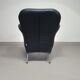 3 x rare armchair / model Turn / black leather / Bert Plantagie in mint condition.