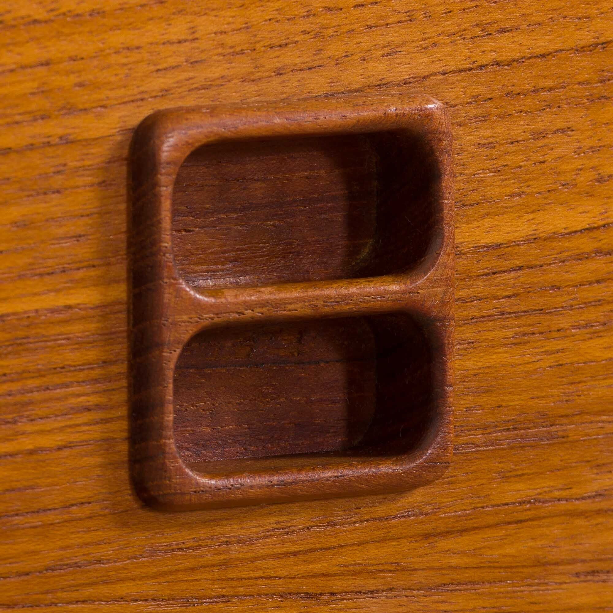 Vintage danish modular teak bookcase 1970s